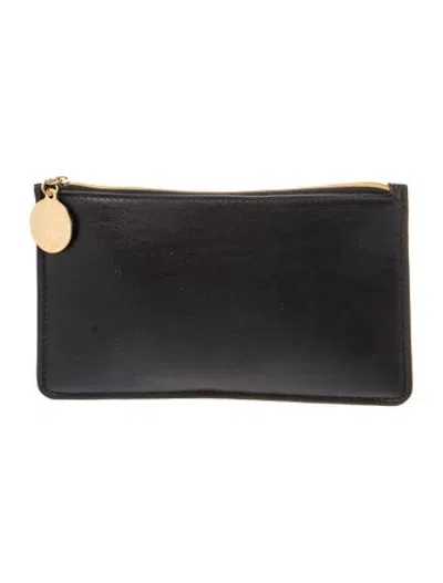 Pre-owned Stella Mccartney Vegetarian Leather Clutch In Black