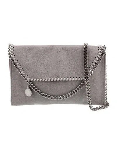 Pre-owned Stella Mccartney Vegetarian Leather Clutch In Gray