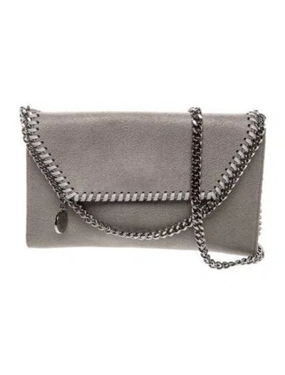 Pre-owned Stella Mccartney Vegetarian Leather Clutch In Gray