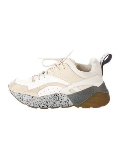 Pre-owned Stella Mccartney Vegetarian Leather Colorblock Pattern Chunky Sneakers