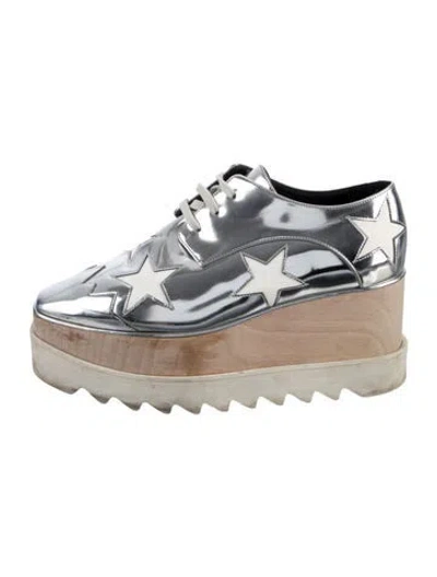 Pre-owned Stella Mccartney Vegetarian Leather Colorblock Pattern Pumps