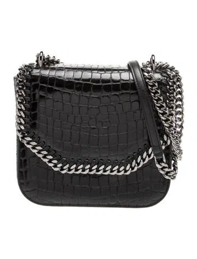Pre-owned Stella Mccartney Vegetarian Leather Crossbody Bag In Black