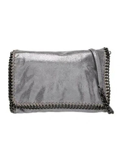 Pre-owned Stella Mccartney Vegetarian Leather Crossbody Bag In Silver