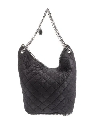 Pre-owned Stella Mccartney Vegetarian Leather Hobo In Black