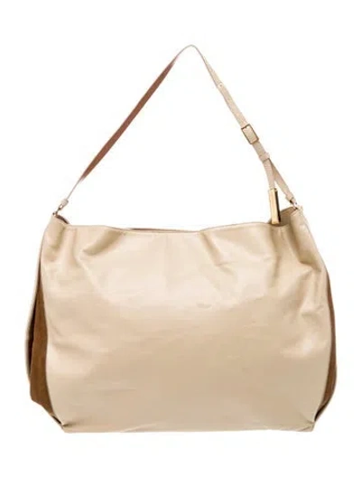 Pre-owned Stella Mccartney Vegetarian Leather Hobo In Neutral