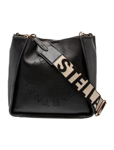 Pre-owned Stella Mccartney Vegetarian Leather Messenger Bag In Black
