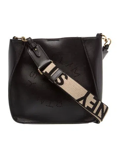 Pre-owned Stella Mccartney Vegetarian Leather Messenger Bag In Black