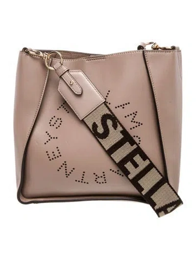 Pre-owned Stella Mccartney Vegetarian Leather Messenger Bag In Brown