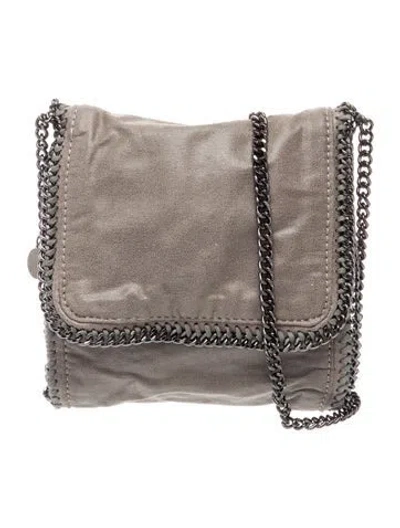 Pre-owned Stella Mccartney Vegetarian Leather Messenger Bag In Gray