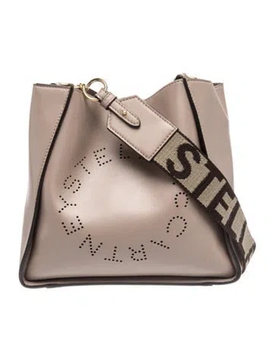 Pre-owned Stella Mccartney Vegetarian Leather Messenger Bag In Grey