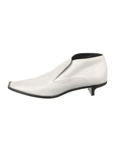 Pre-owned Stella Mccartney Vegetarian Leather Mules In White