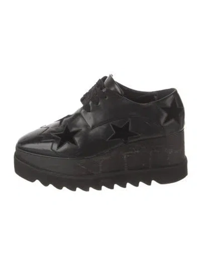 Pre-owned Stella Mccartney Vegetarian Leather Oxfords In Black