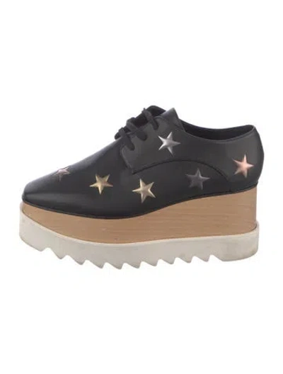 Pre-owned Stella Mccartney Vegetarian Leather Oxfords In Black
