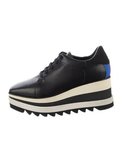 Pre-owned Stella Mccartney Vegetarian Leather Oxfords In Black