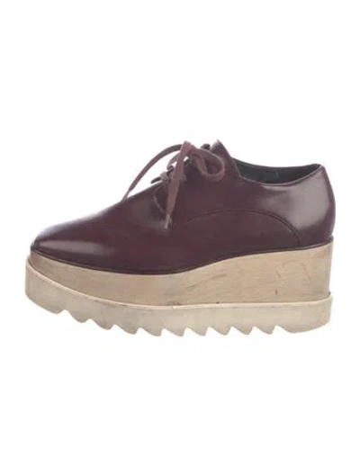 Pre-owned Stella Mccartney Vegetarian Leather Oxfords In Purple