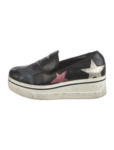 Pre-owned Stella Mccartney Vegetarian Leather Printed Loafers In Multi