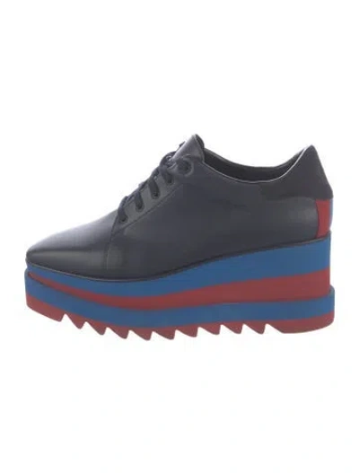 Pre-owned Stella Mccartney Vegetarian Leather Pumps In Blue