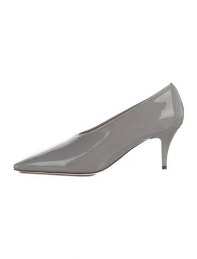 Pre-owned Stella Mccartney Vegetarian Leather Pumps In Gray