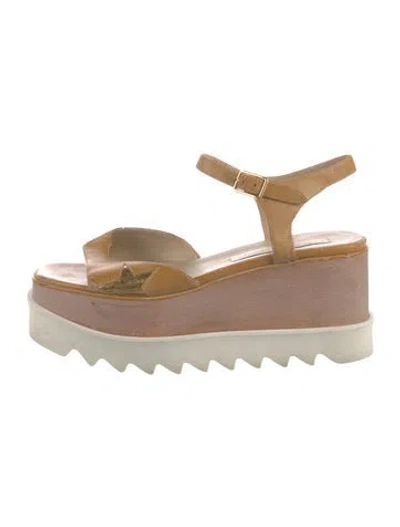 Pre-owned Stella Mccartney Vegetarian Leather Sandals In Blue