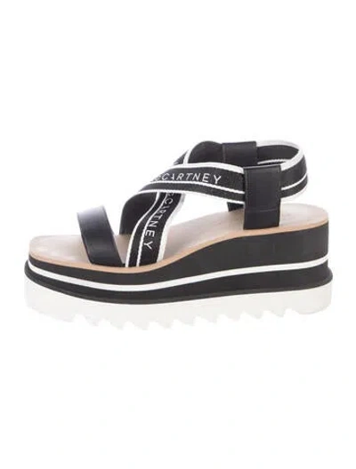 Pre-owned Stella Mccartney Vegetarian Leather Sandals In Blue