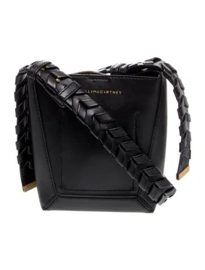 Pre-owned Stella Mccartney Vegetarian Leather Shoulder Bag In Black
