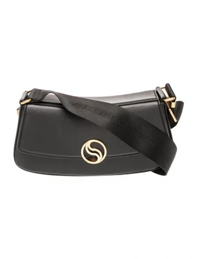 Pre-owned Stella Mccartney Vegetarian Leather Shoulder Bag In Black