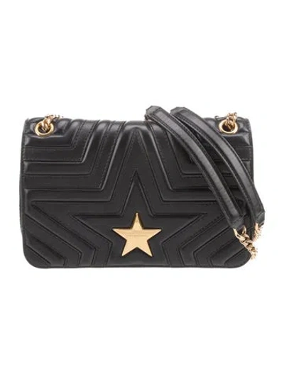 Pre-owned Stella Mccartney Vegetarian Leather Shoulder Bag In Black