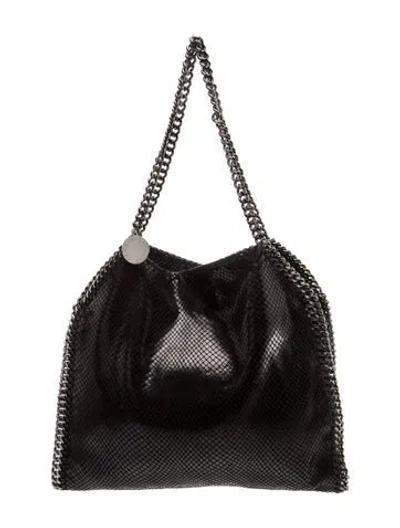 Pre-owned Stella Mccartney Vegetarian Leather Shoulder Bag In Black
