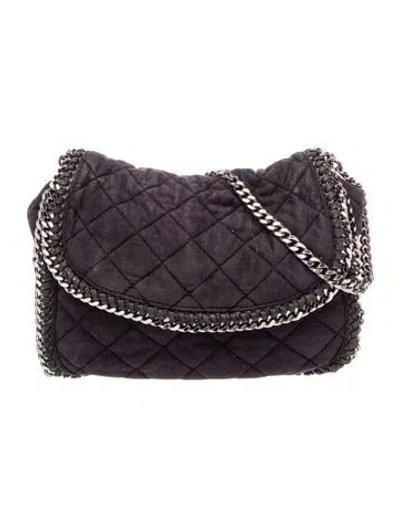 Pre-owned Stella Mccartney Vegetarian Leather Shoulder Bag In Black