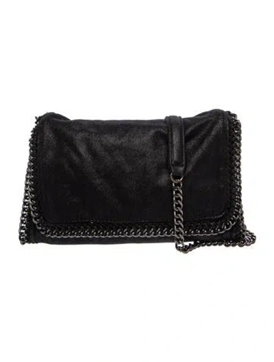 Pre-owned Stella Mccartney Vegetarian Leather Shoulder Bag In Black