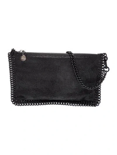 Pre-owned Stella Mccartney Vegetarian Leather Shoulder Bag In Black