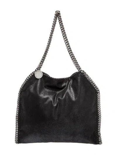 Pre-owned Stella Mccartney Vegetarian Leather Shoulder Bag In Black