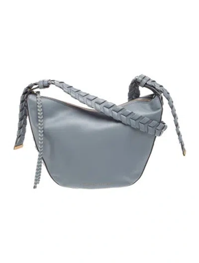Pre-owned Stella Mccartney Vegetarian Leather Shoulder Bag In Blue