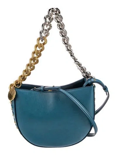 Pre-owned Stella Mccartney Vegetarian Leather Shoulder Bag In Blue