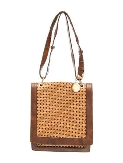 Pre-owned Stella Mccartney Vegetarian Leather Shoulder Bag In Brown