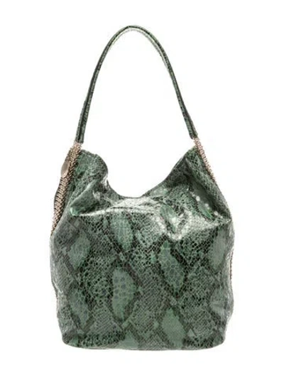 Pre-owned Stella Mccartney Vegetarian Leather Shoulder Bag In Green