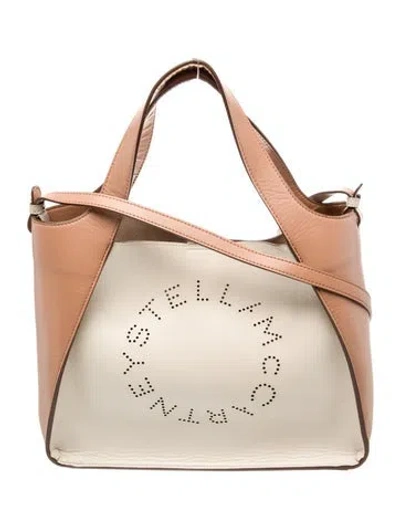 Pre-owned Stella Mccartney Vegetarian Leather Shoulder Bag In Neutral