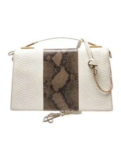 Pre-owned Stella Mccartney Vegetarian Leather Shoulder Bag In Neutral