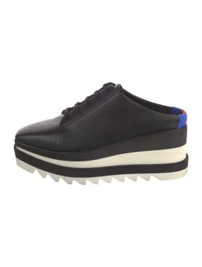 Pre-owned Stella Mccartney Vegetarian Leather Slingback Flats In Black