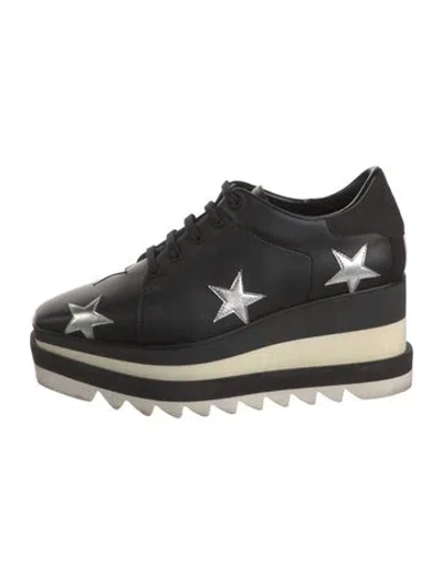 Pre-owned Stella Mccartney Vegetarian Leather Sneakers In Black
