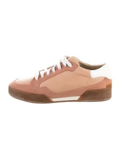 Pre-owned Stella Mccartney Vegetarian Leather Sneakers In Orange