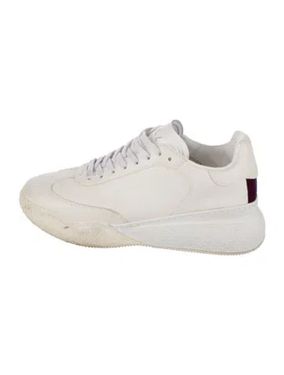 Pre-owned Stella Mccartney Vegetarian Leather Sneakers In White
