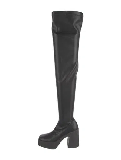 Pre-owned Stella Mccartney Vegetarian Leather Sock Boots In Black