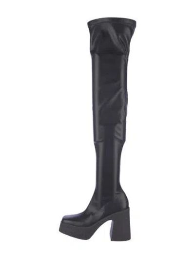 Pre-owned Stella Mccartney Vegetarian Leather Sock Boots In Blue