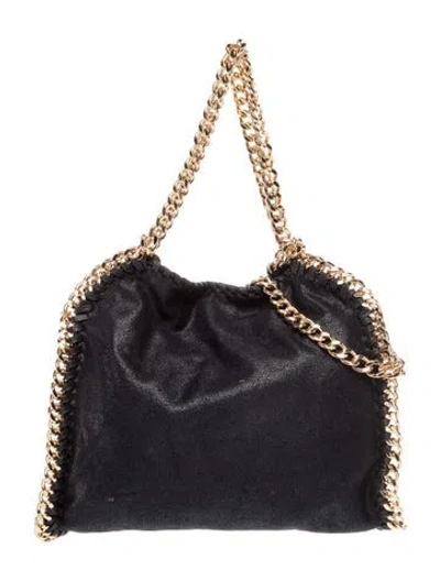 Pre-owned Stella Mccartney Vegetarian Leather Top Handle Bag In Black