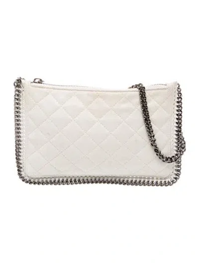 Pre-owned Stella Mccartney Vegetarian Leather Top Handle Bag In Neutrals