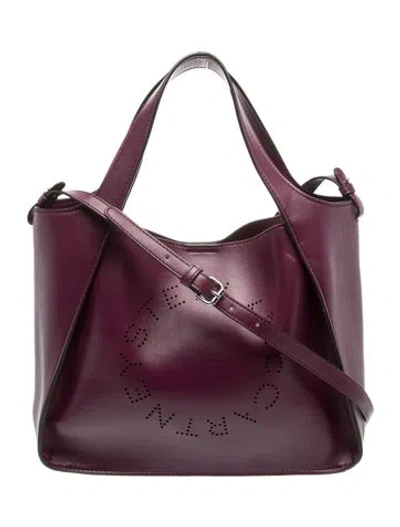 Pre-owned Stella Mccartney Vegetarian Leather Top Handle Bag In Purple