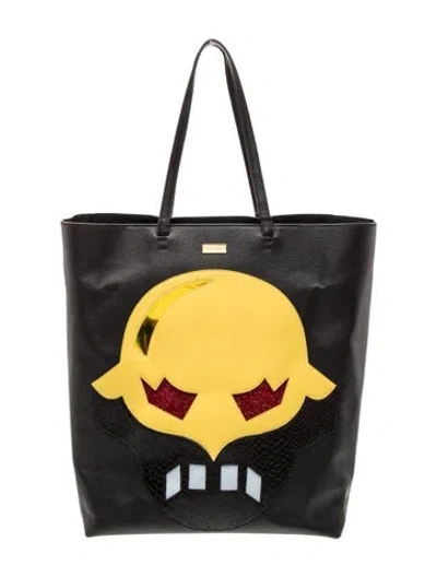 Pre-owned Stella Mccartney Vegetarian Leather Tote In Black
