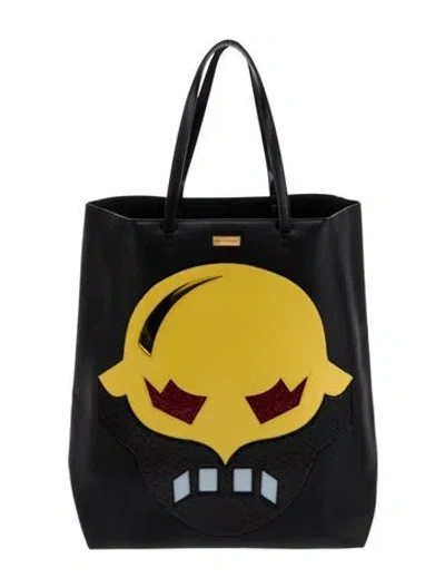 Pre-owned Stella Mccartney Vegetarian Leather Tote In Black