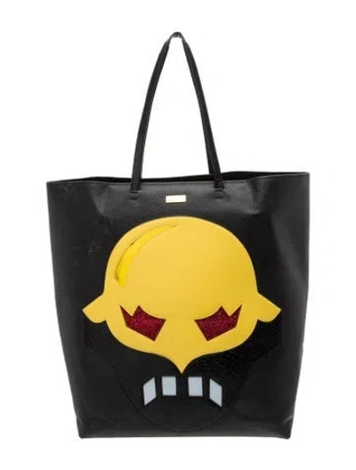 Pre-owned Stella Mccartney Vegetarian Leather Tote In Black